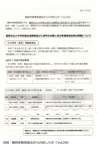 仮称の中学校名を改めては？
